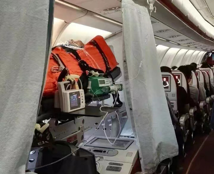 金平跨国医疗包机、航空担架
